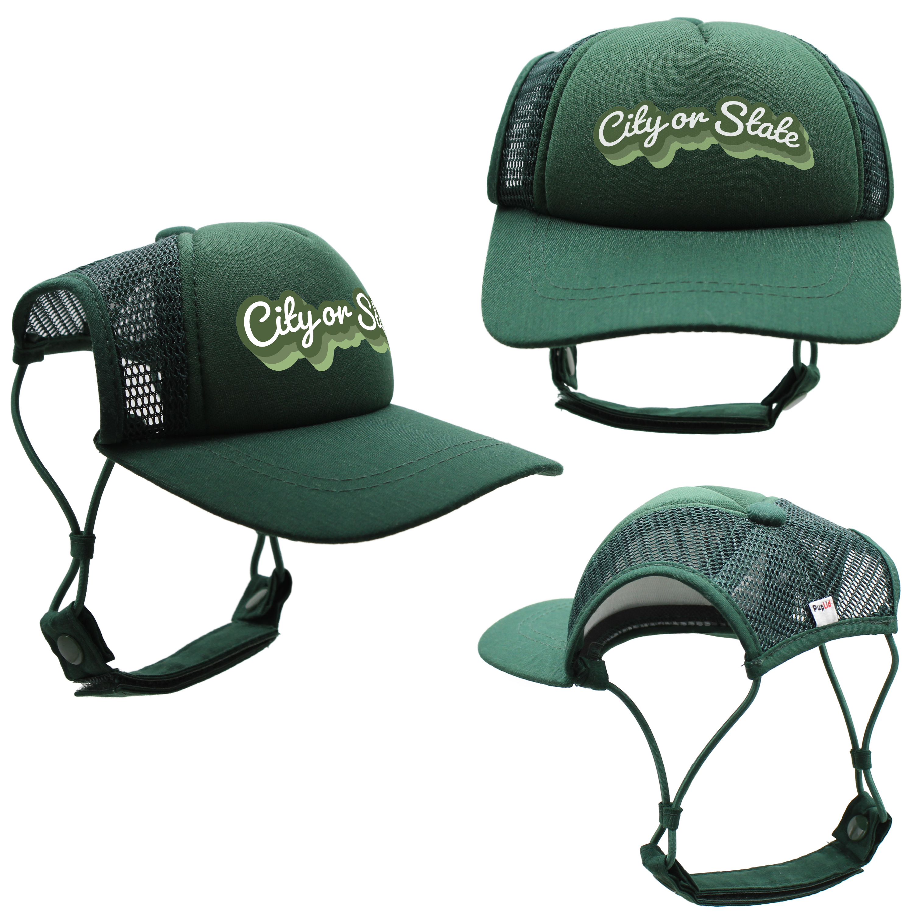 PupLid - Wholesale Pet Hat - Dog - Custom Retro Text | Trucker Hat for Dogs6