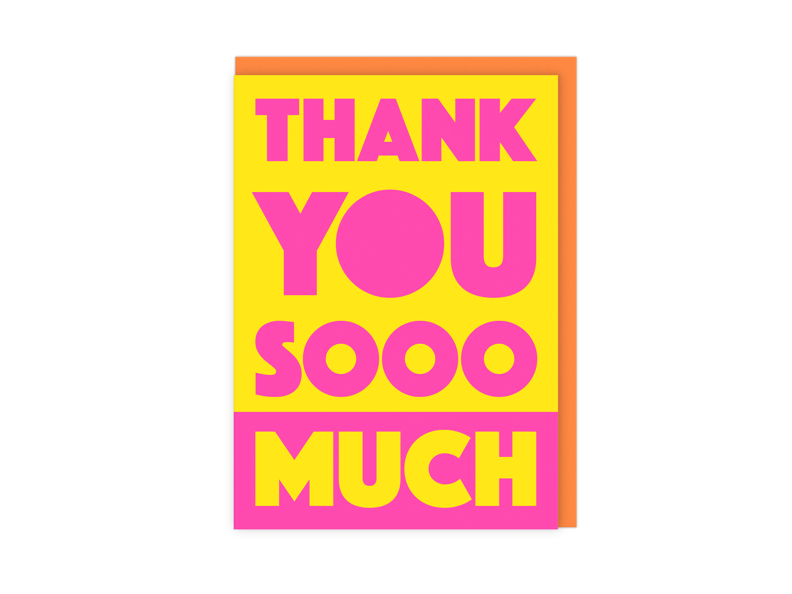 LoveLossDiscoballs - Vente Cartes de remerciements - Merci Beaucoup – Carte de Remerciement à la Typographie Vive et Audacieuse0