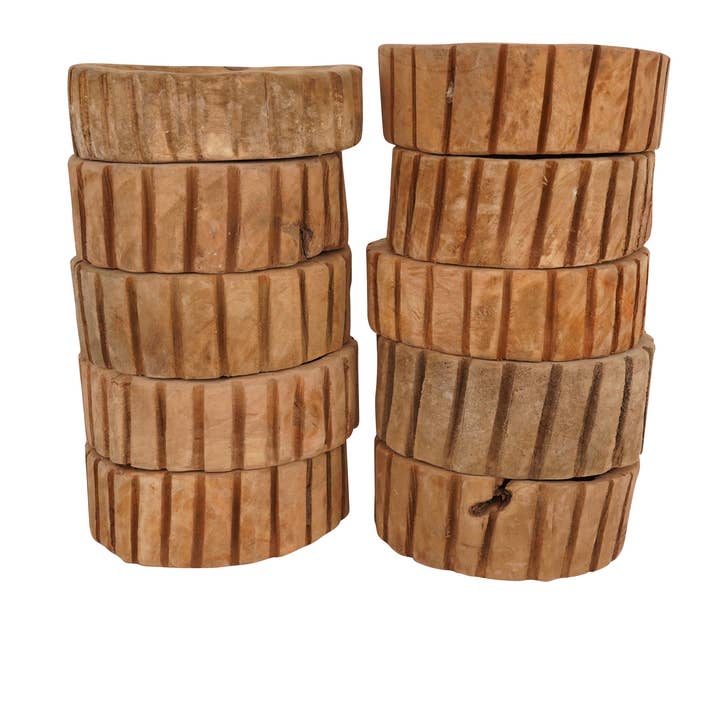 My Amigos Imports - Vente Assiettes/plats/bols de décoration - NFC-NON POUR BOUGIES-Bol Ridgy™-Non Fini-Brut-Ridgy-NFC-4 $4