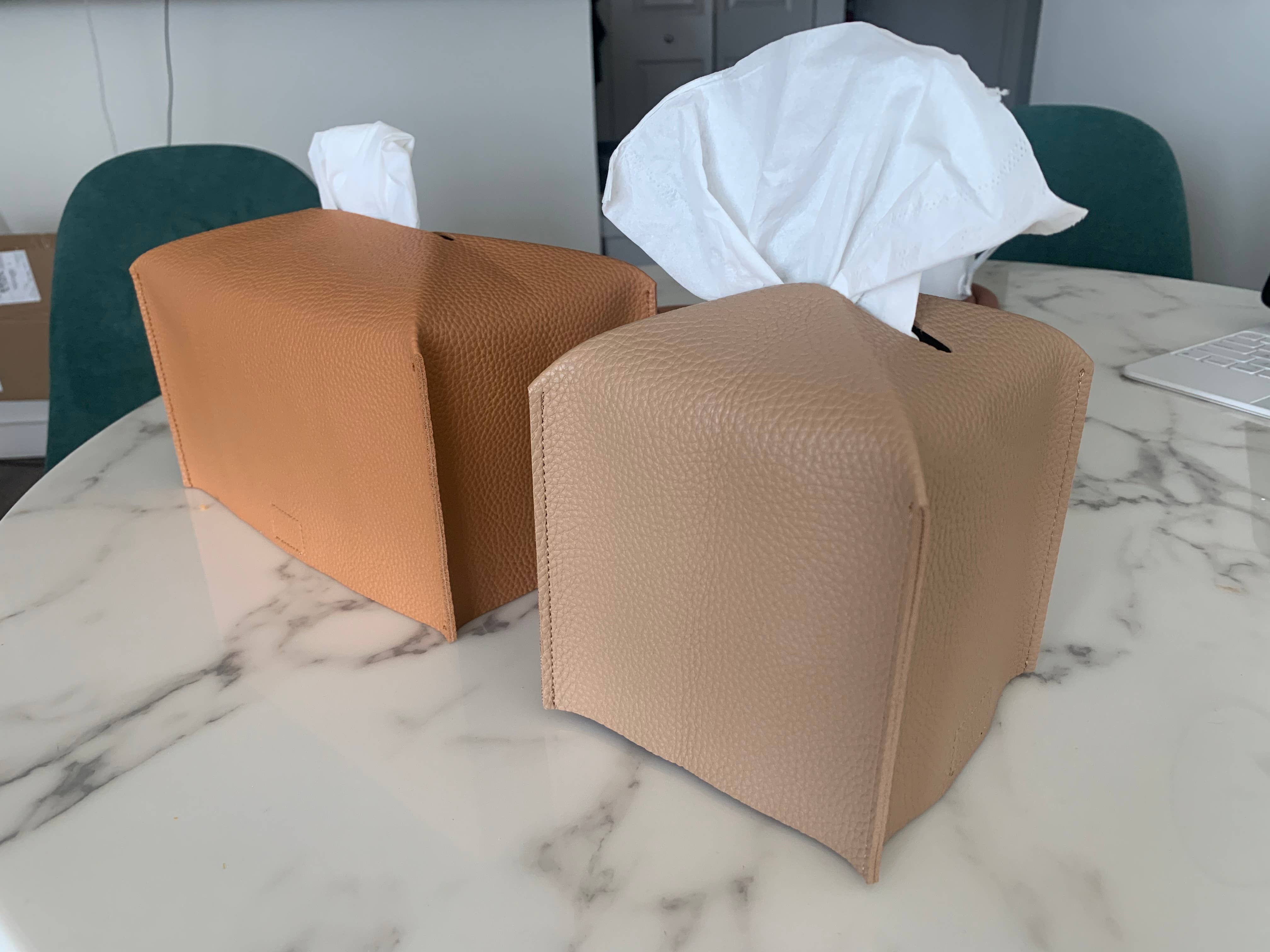 Zora Botanica - Vente Boîtes à mouchoirs - Housse en cuir végan pour boîte de mouchoirs rectangulaire4