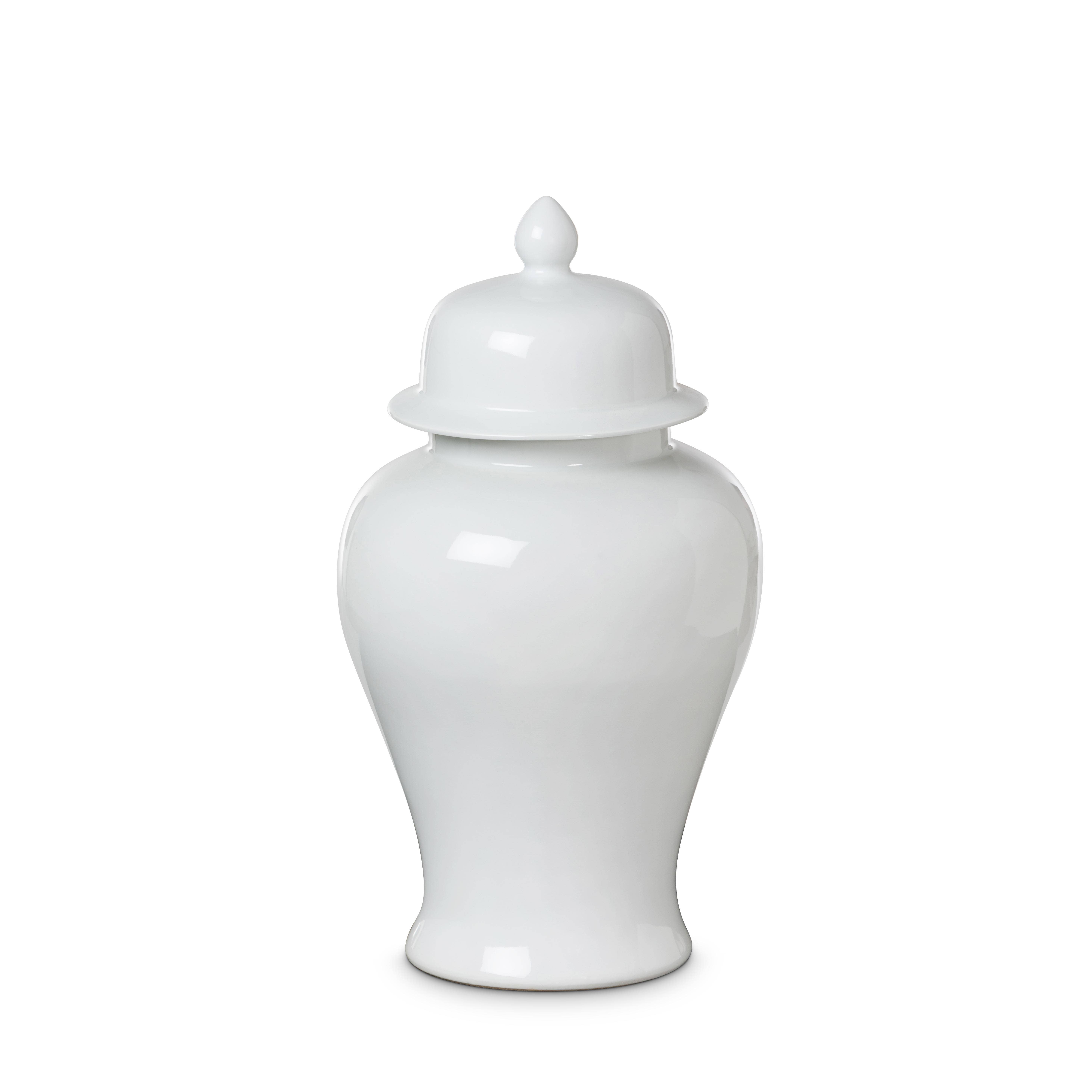Park Hill Collection - Wholesale Decorative Figurine - Imperial Ceramic Ginger Jar, Ivory, Large0