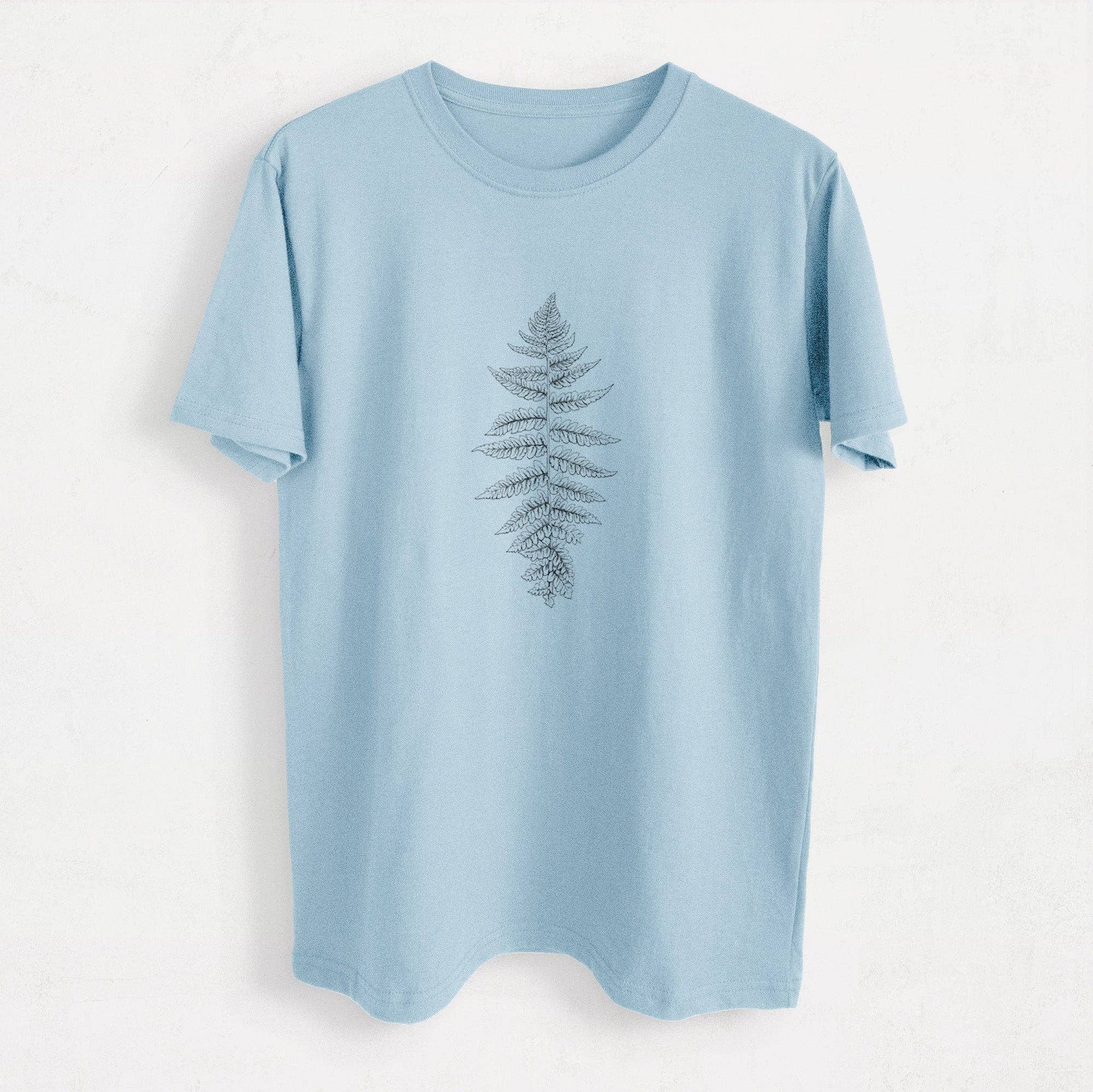 Because Tees - Wholesale Screen Printed T-Shirt - Unisex - Athyrium filix femina - Lady Fern - Heavyweight Men's 100% Organic Cotton Tee4