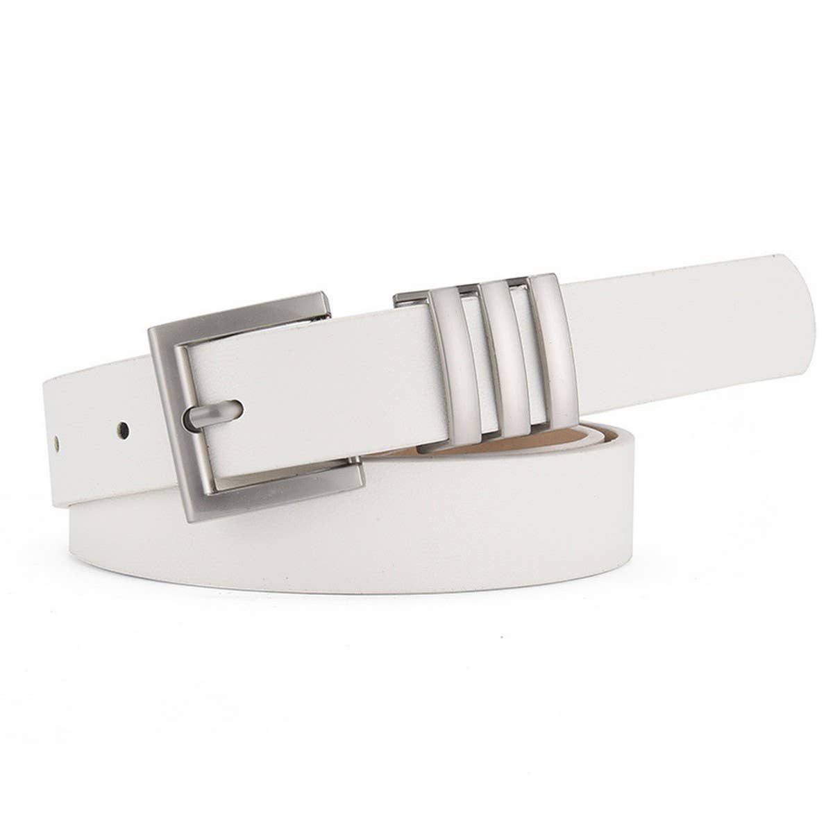 ACCITY - Wholesale Belt - Women's - MATTE KOREAN-STYLE METAL SQUARE BUCKLE BELT_CWASC058021