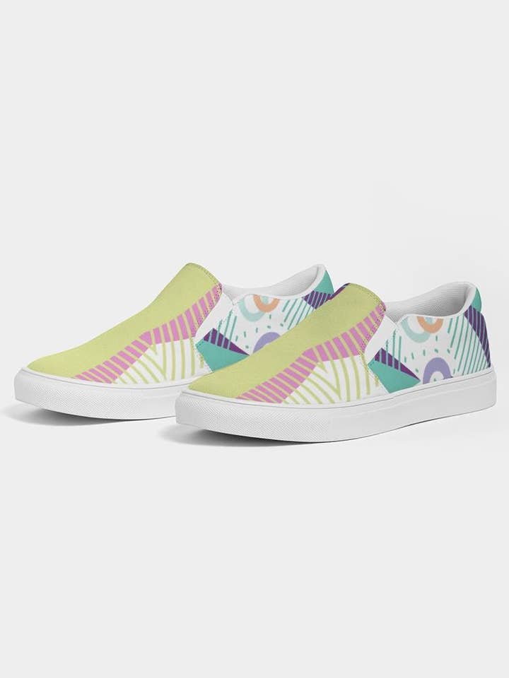 Chaussure à enfiler en toile des années 90 pour femmes pour la vente par Blank Laces