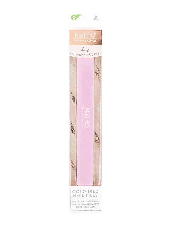 Nail HQ Coloured Nail File (Pack of 4) for wholesale by Soinvogue