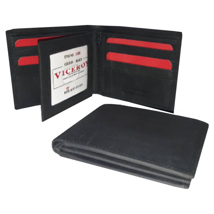 Cartera Hipster de Cuero Bifolio con Solapa para Identificación - 1006 para venta al por mayor de Viceroy Leathers