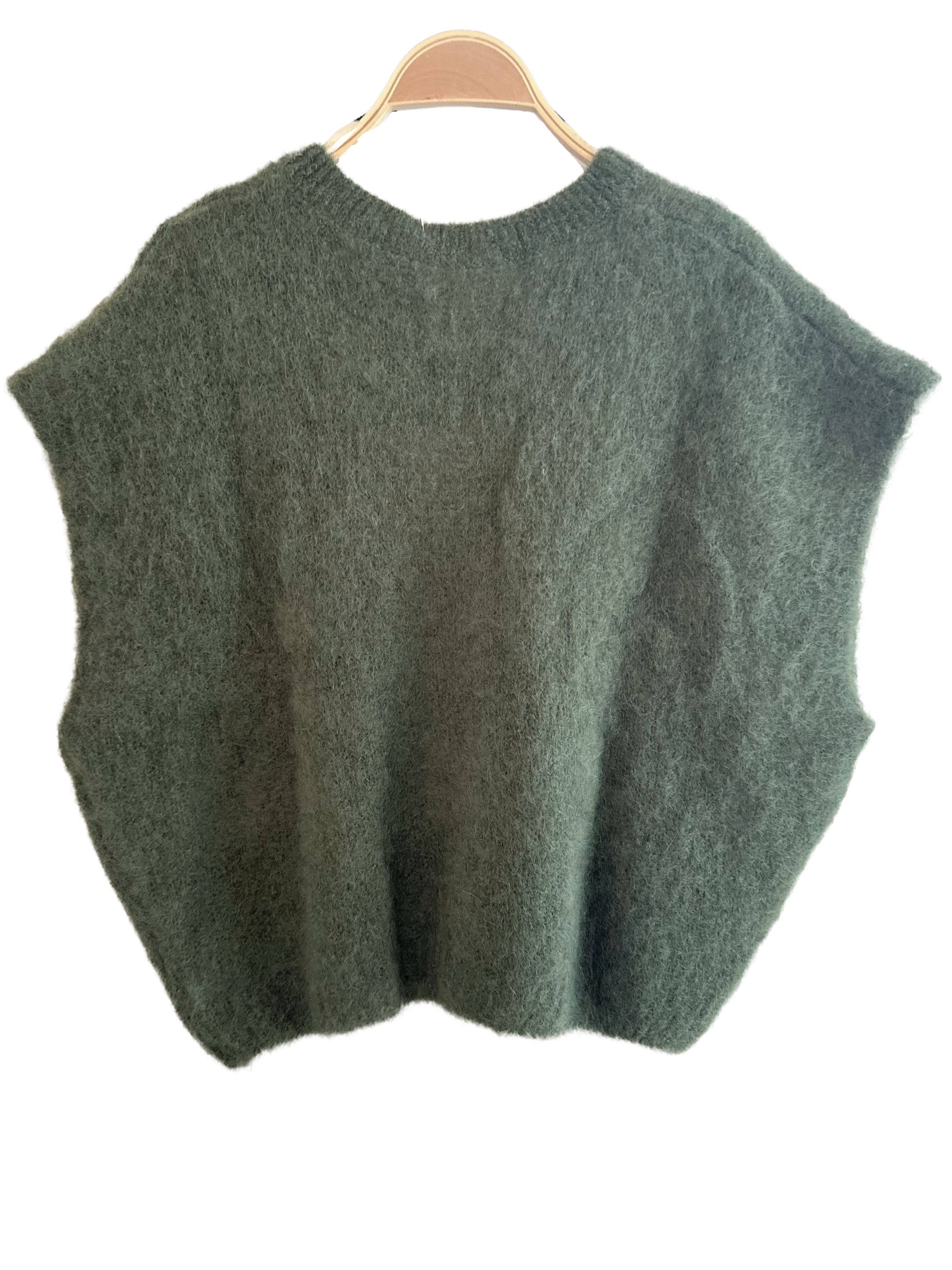 Orice - Vente Cardigan – femme - Gilet sans manche en maille 81% Kid mohair - Orice 26