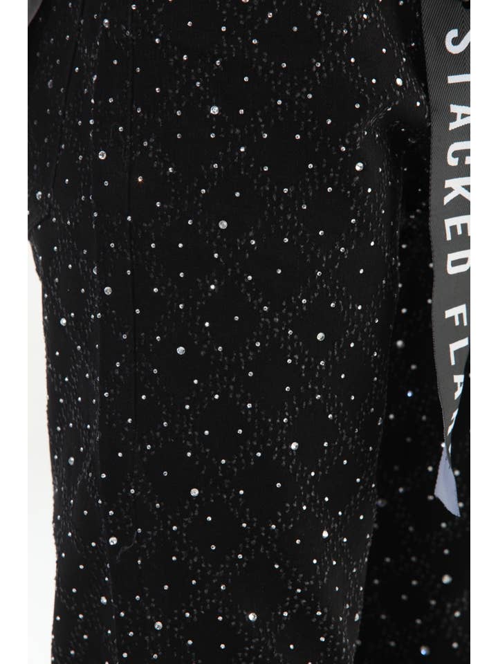Stylo - Wholesale Jeans - Men's - Black Rhinestone Covered Stacked Flare17