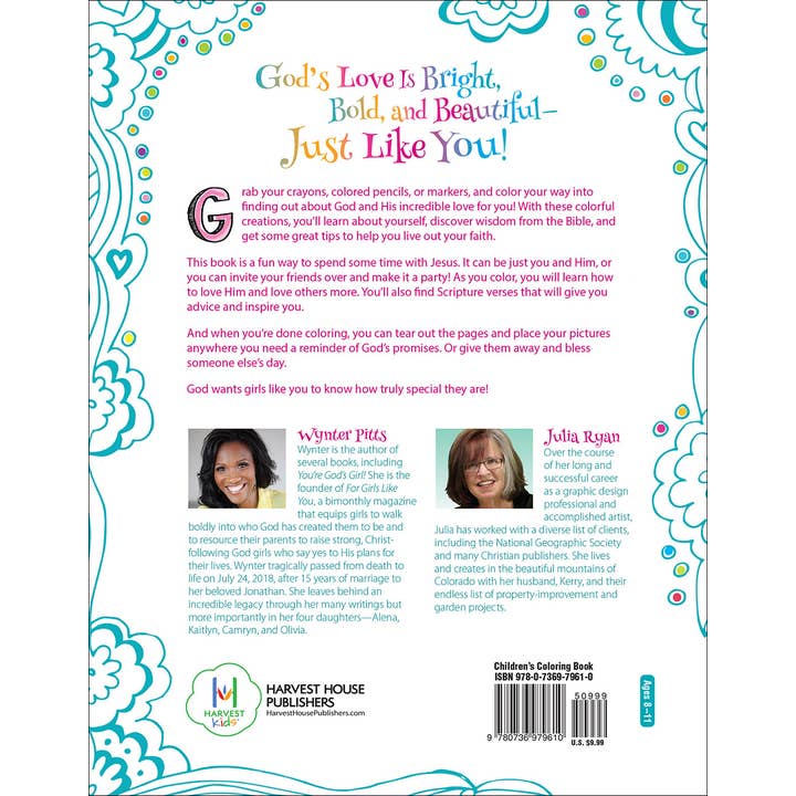 Harvest House Publishers Gift & Specialty Books - Wholesale Coloring & Activity Book - Kids & Baby - For Girls Like You Coloring Book1