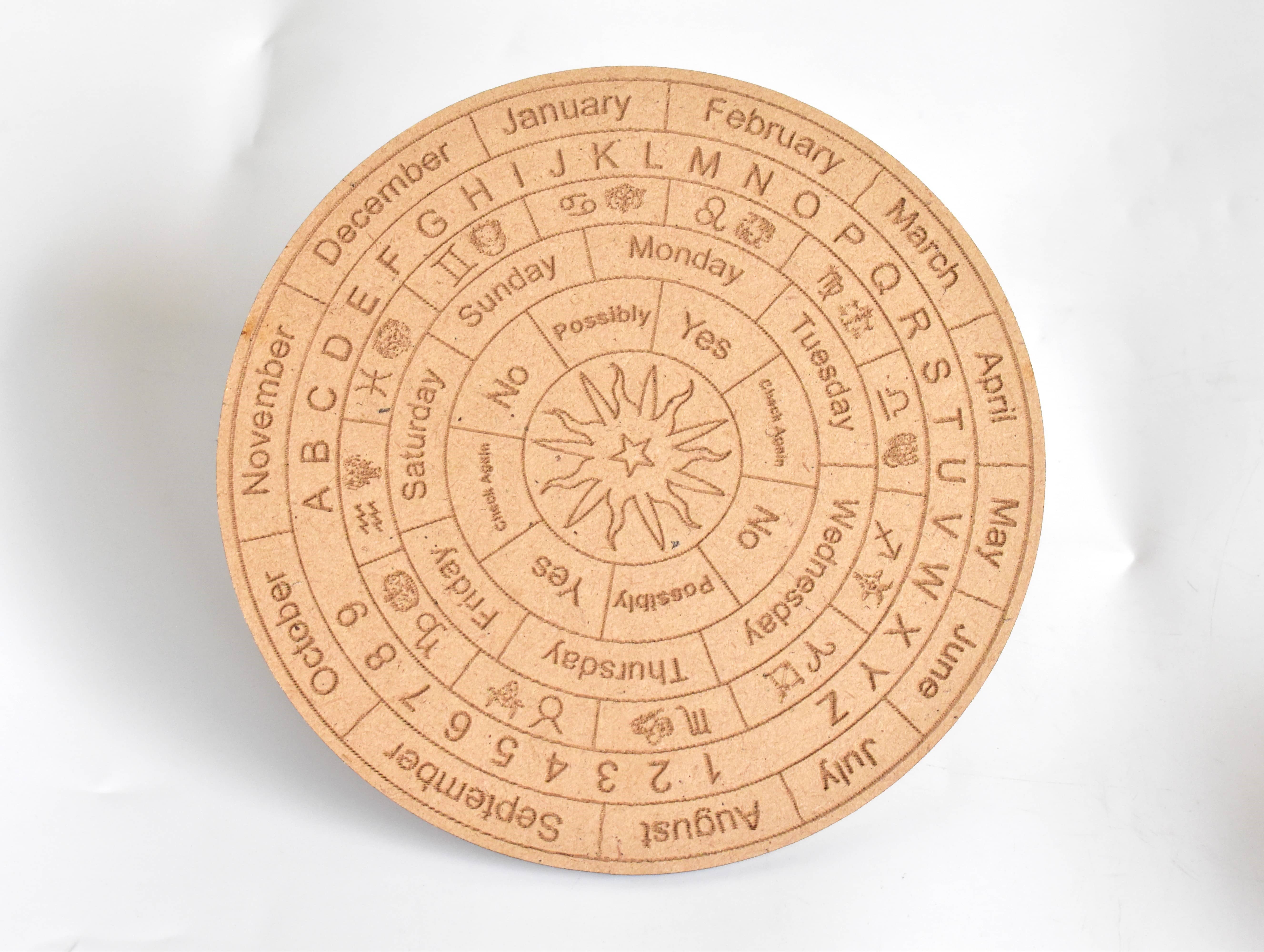 Soothing Crystals - Wholesale Meditation Supplies - 6" Dowsing Pendulum Board | Dowsing Board | Grid Board3