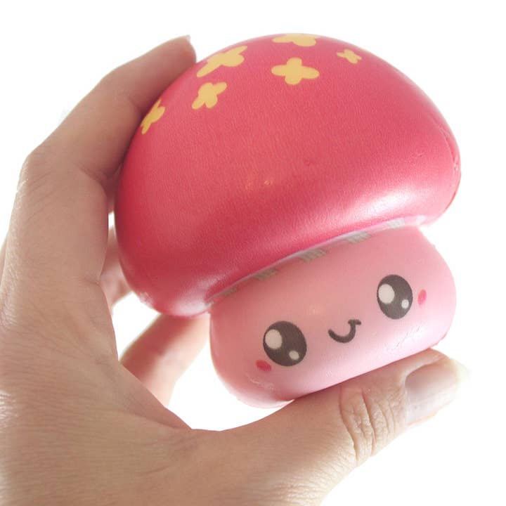Set of 1 Cute 3" Mushroom Slow Rise Squishy Toys - Memory for wholesale by Curious Minds Toys