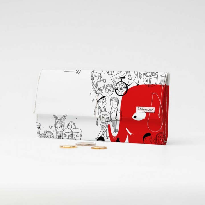 RED ELEFANT Tyvek® Pappwallet XL/Cartera Clutch para venta al por mayor de I Like Paper