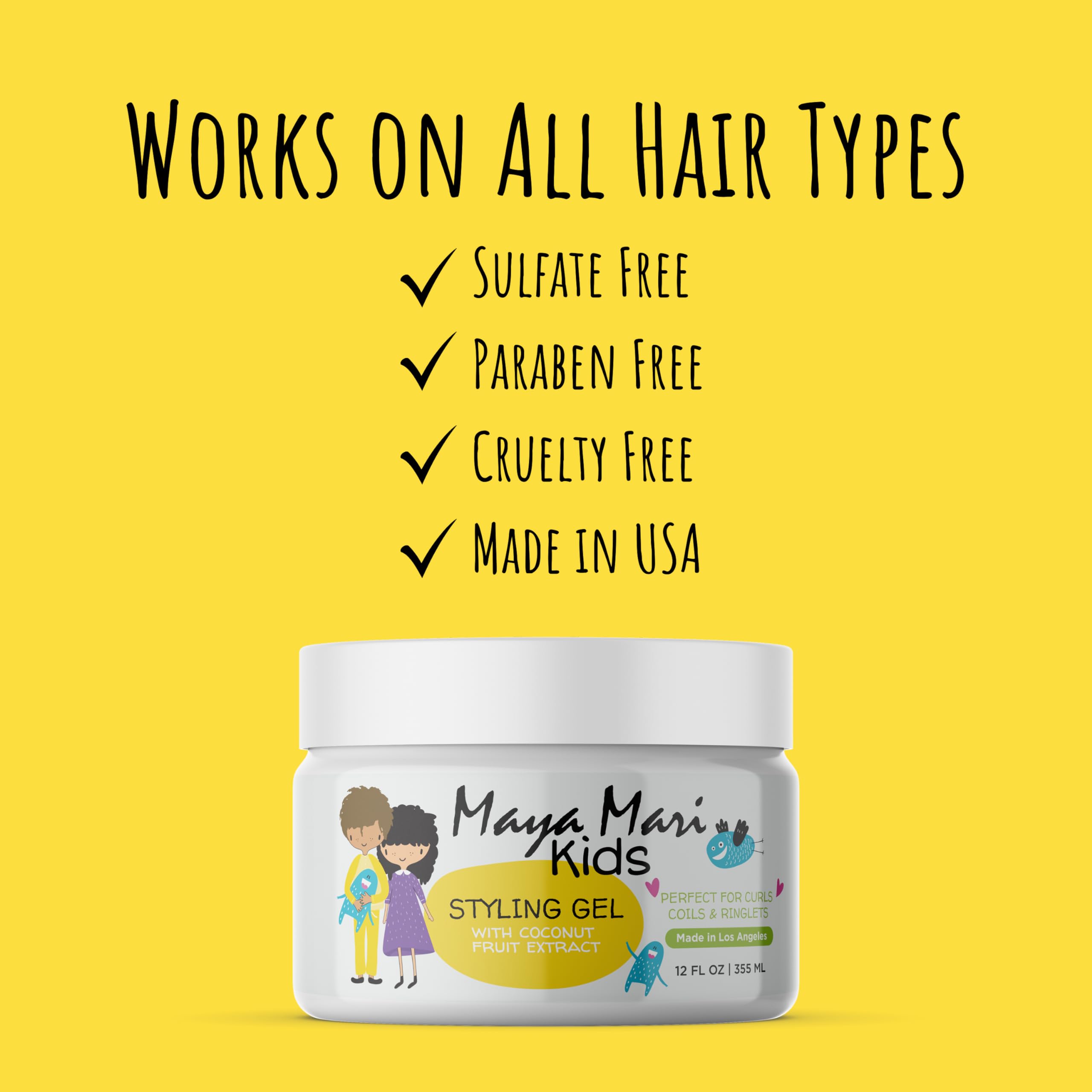 Maya Mari Kids Haircare - Wholesale Hair Styling Gel/Mousse - Maya Mari Kids Hair Styling Gel with Coconut Fruit Extract1