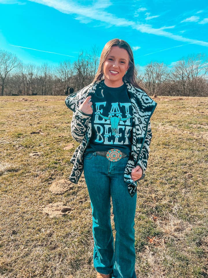 Southern Babe Wholesale - Wholesale Screen Printed T-Shirt - Women's - EAT BEEF TEE