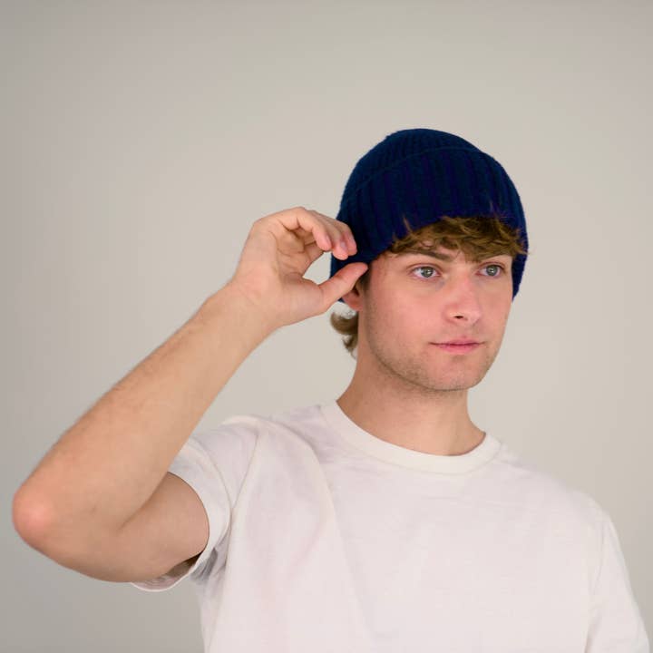 Origin Knitwear - Wholesale Beanie – Women's - Soufflé - Piccadilly Hat - Prussian Blue1