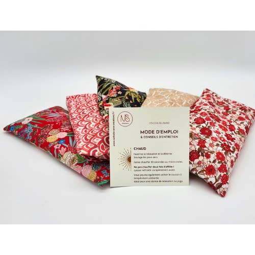 NS par Nathalie SEVE - Wholesale Hot/cold compress - Removable mini hot water bottle with wheat, linen or cherry stone cover9