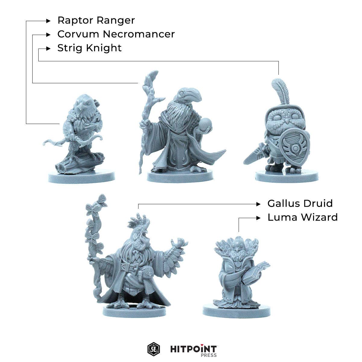 Hit Point Press - Wholesale Figurine Toy - Kids - Humblewood: Heroes of Humblewood - Miniatures (Plastic Minis)1