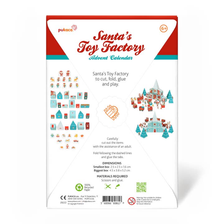 pukaca - Wholesale Advent Calendar - Santa’s Toy Factory Advent Calendar - Christmas Toy & Gift