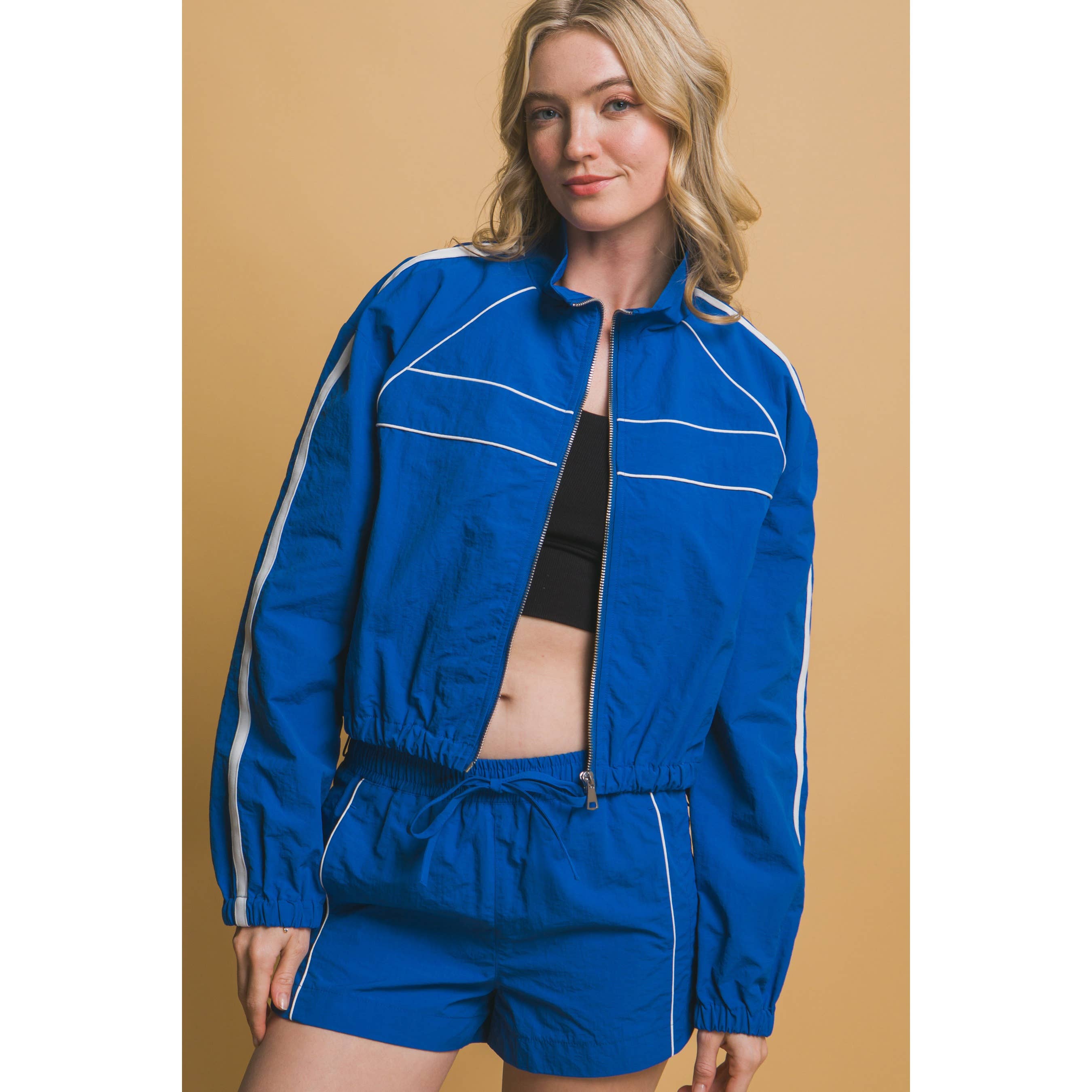 Paperdoll - Wholesale Jacket - Women's - Side Striped Windbreaker Jacket13