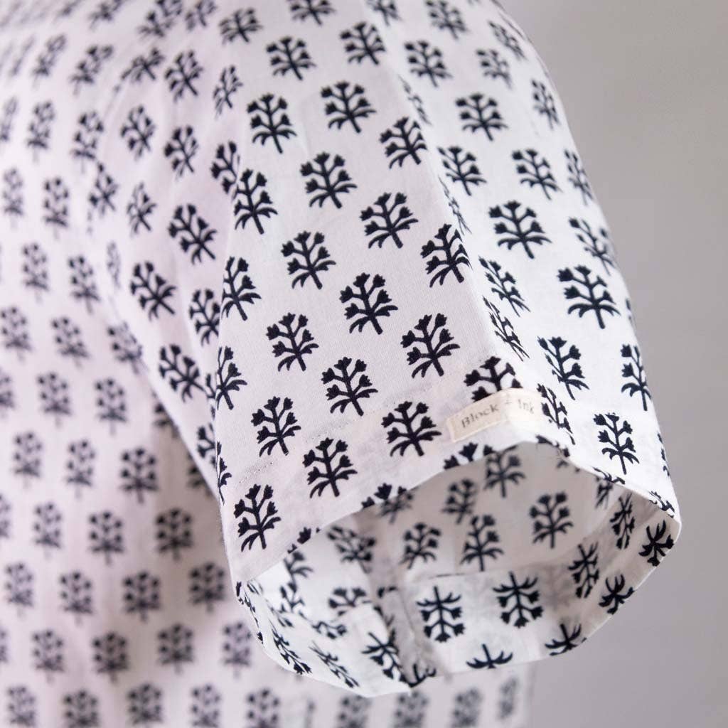 Block+Ink - Wholesale Button Down Shirt - Men's - Cream Black Herb4