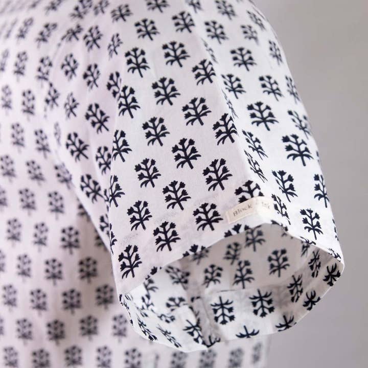 Block+Ink - Wholesale Button Down Shirt - Men's - Cream Black Herb4