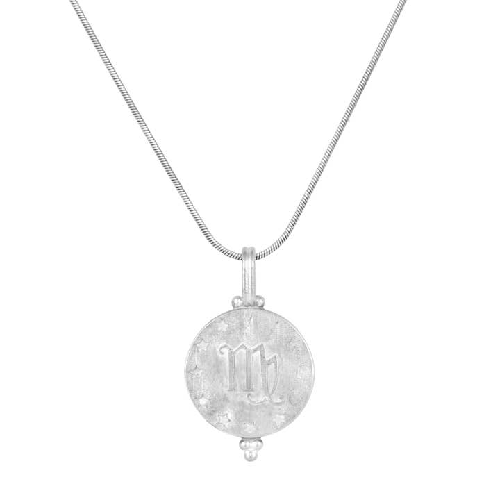 Pendentif en forme d'étoile du zodiaque en argent sterling - Vierge pour la vente par Van Peterson Designs