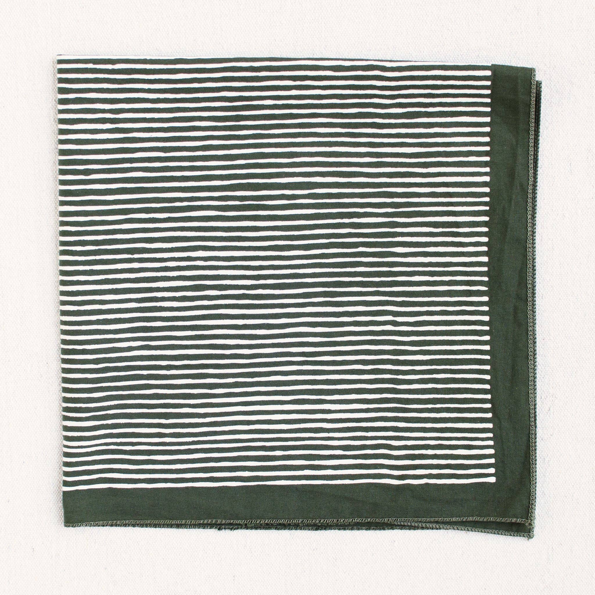 Abracadana - Wholesale Bandana - Unisex - Olive Striped Bandana2