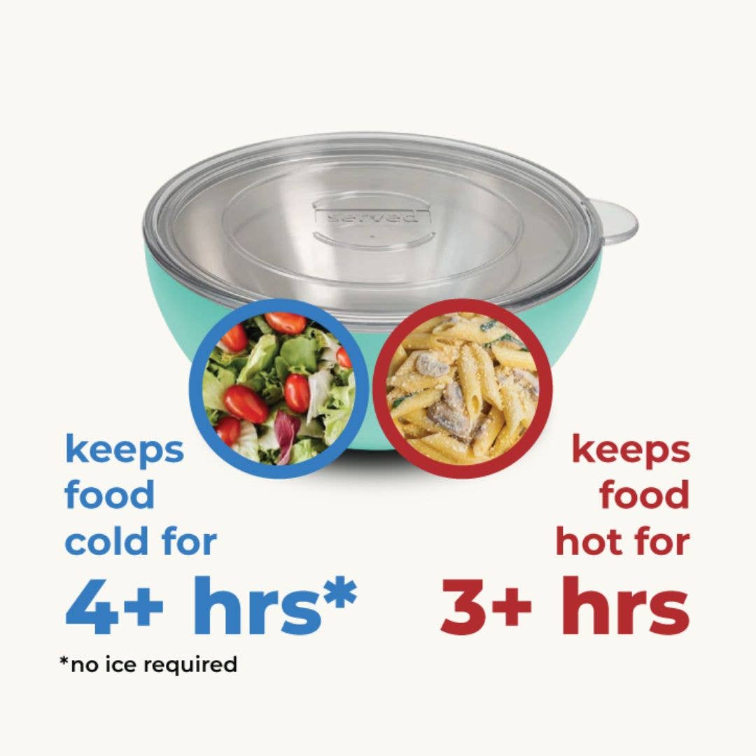 served - Wholesale Serve Bowl - A Super Bowl: Vacuum-Insulated Serving Bowl in White Icing6