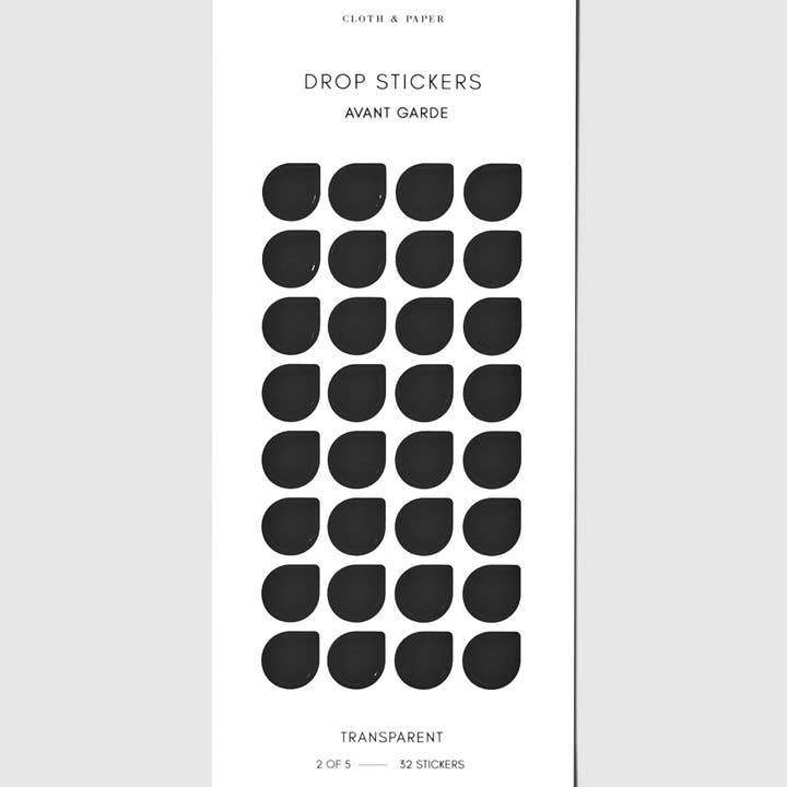 Cloth & Paper - Wholesale Sticker - Minimal Shape Sticker Set | Transparent | Drops14