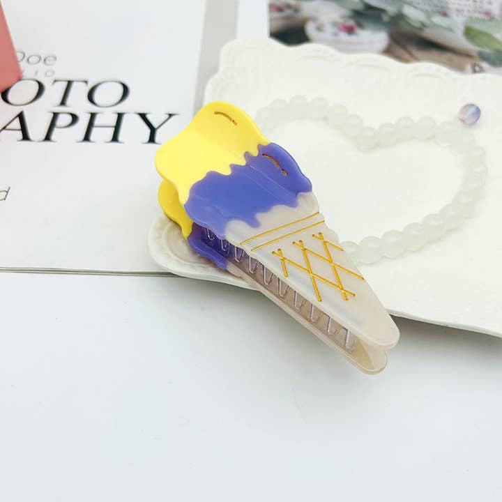 SoapElenGlen - Wholesale Hair clip – Women’s - Sweet Ice - Cream Cone Hair Clip, Summer Hair Claw1