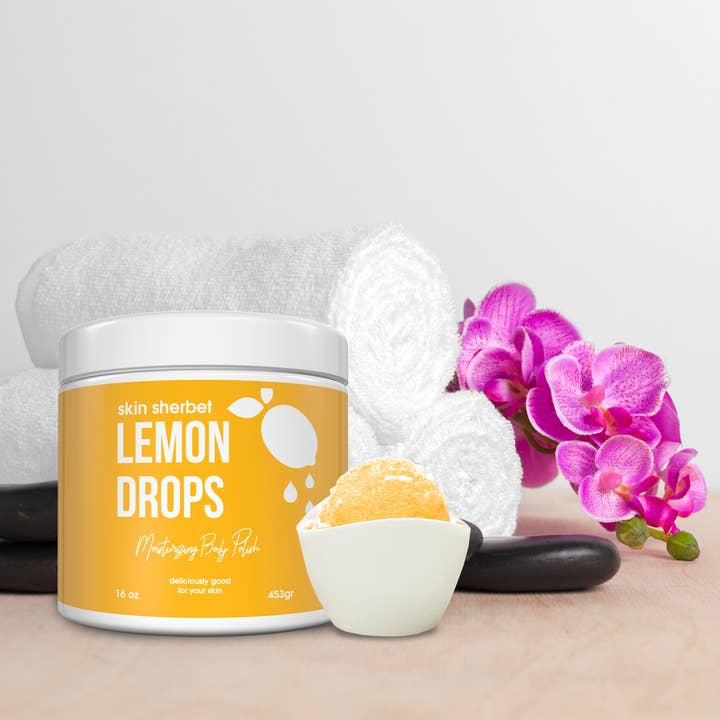 The Midwest Sea Salt Company - Wholesale Body Scrub/Exfoliant - Skin Sherbet Lemon Drops Body Polish Salt Scrub - 23oz3