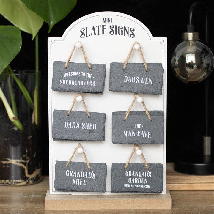Something Different Wholesale – wholesale Sign – Set of 24 Mini Slate Father's Day Signs for Him on Display0