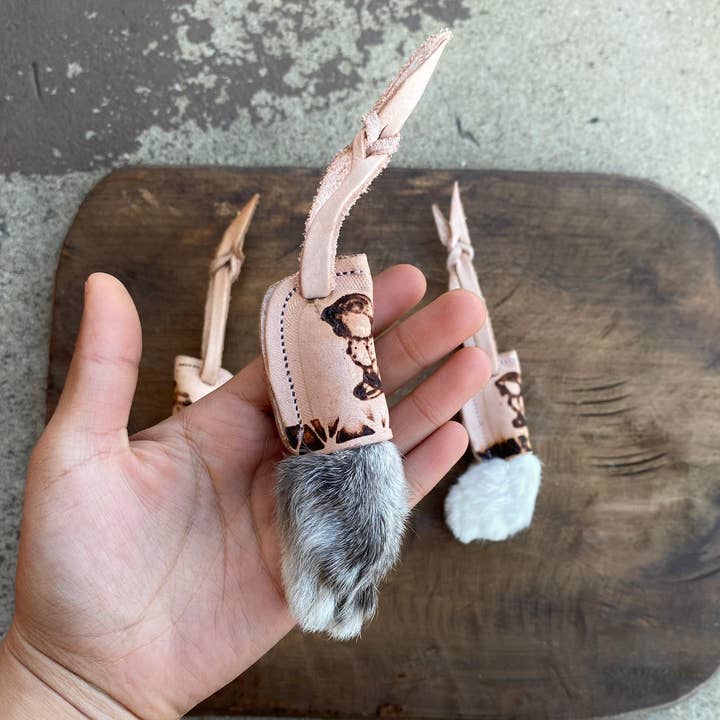 Western Linens - Wholesale Decorative Tabletop Object - Lucky Rabbit foot - Genuine 1