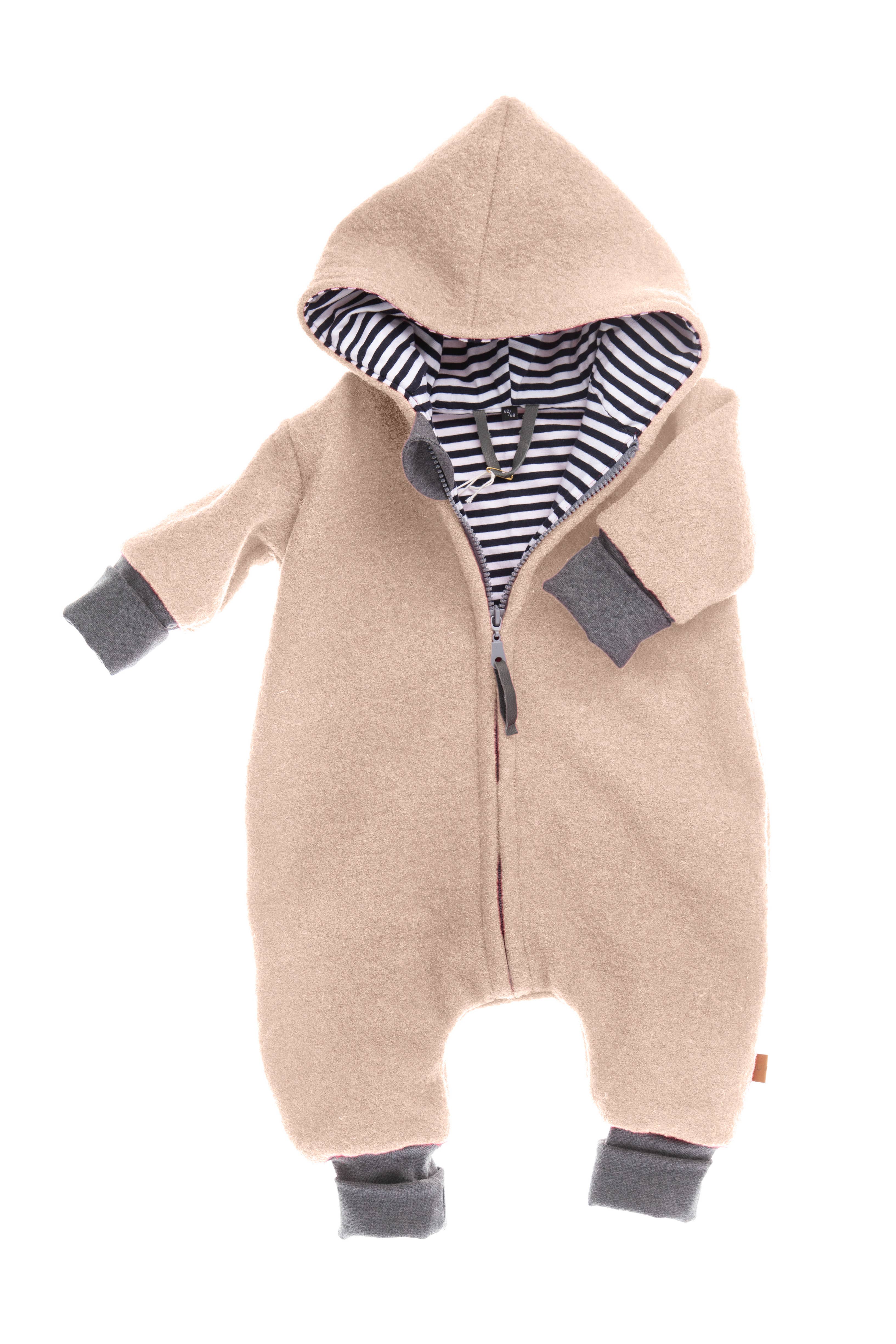 FRAUWPUNKT - Vendita all'ingrosso Tutina - Neonati - Tutina con zip Woolwalk (foderata)6