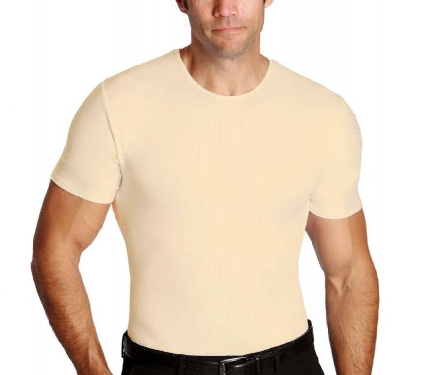 InstantFigure - Vente Chemise – homme - Chemise de compression à col rond Insta Slim I.S.Pro USA TS00018