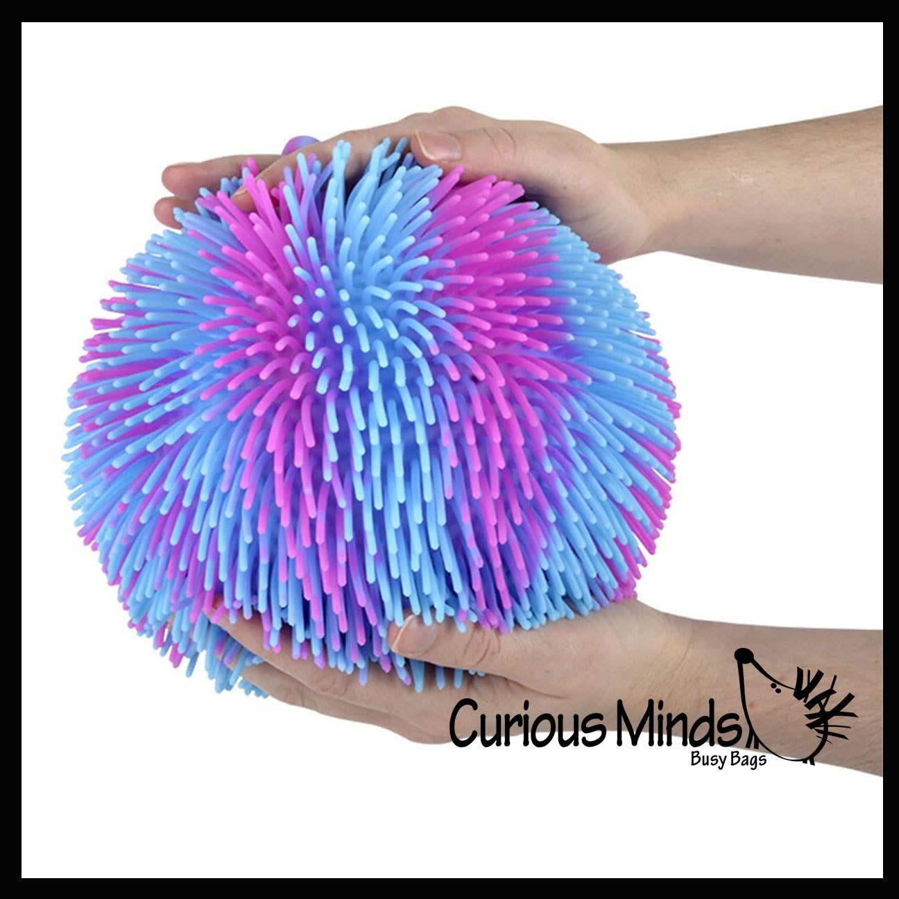 Curious Minds Toys - Vente Fidget/jouet anti-stress – enfant - Boule à capuche Jumbo à 11 rayures multicolores Tie Dye Swirl de 8 po -6