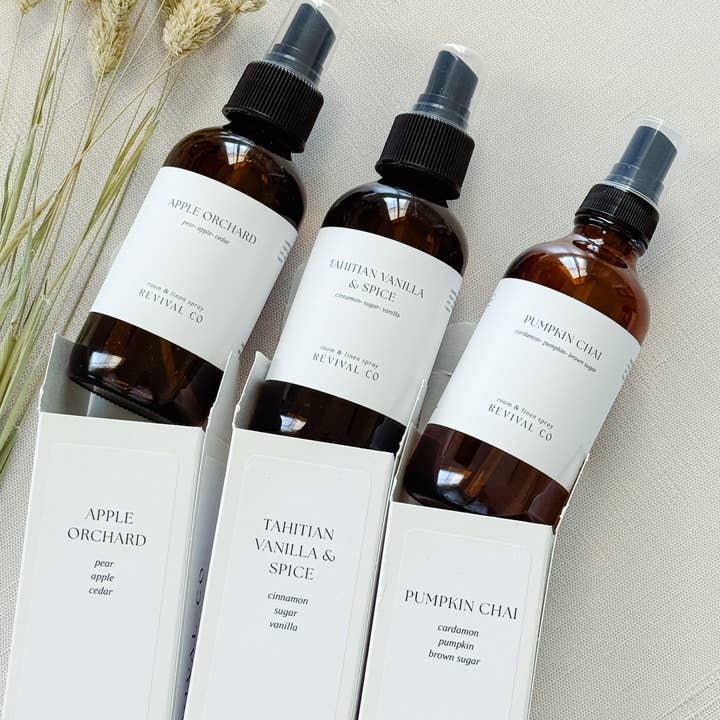 Revival Co - Wholesale Linen Spray - Fall Collection Room and Linen Sprays2