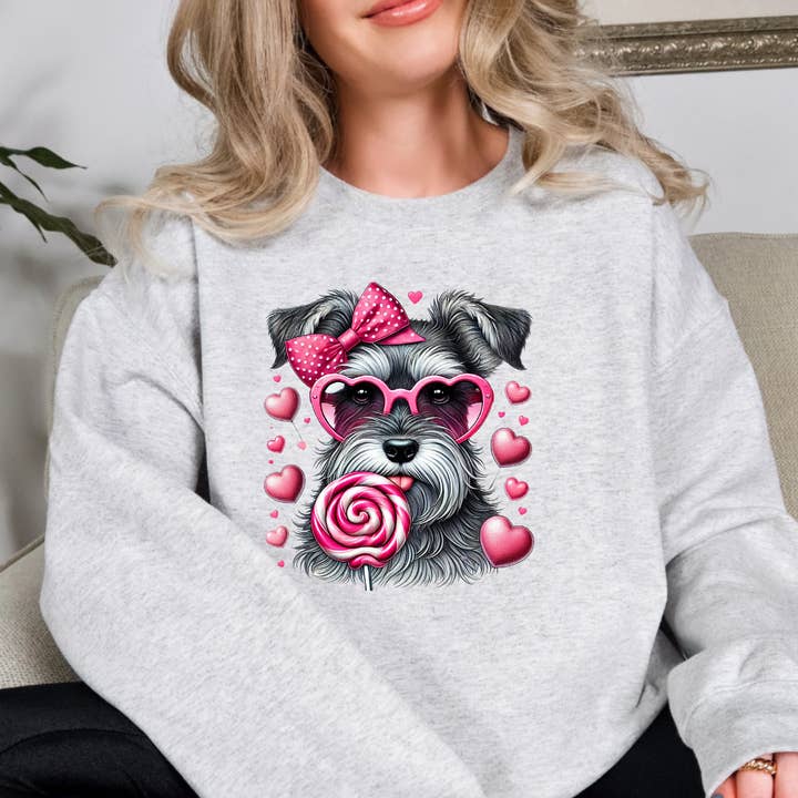 Puppy Love Valentines Day Sweatshirt for wholesale by Simply Spoken Apparel