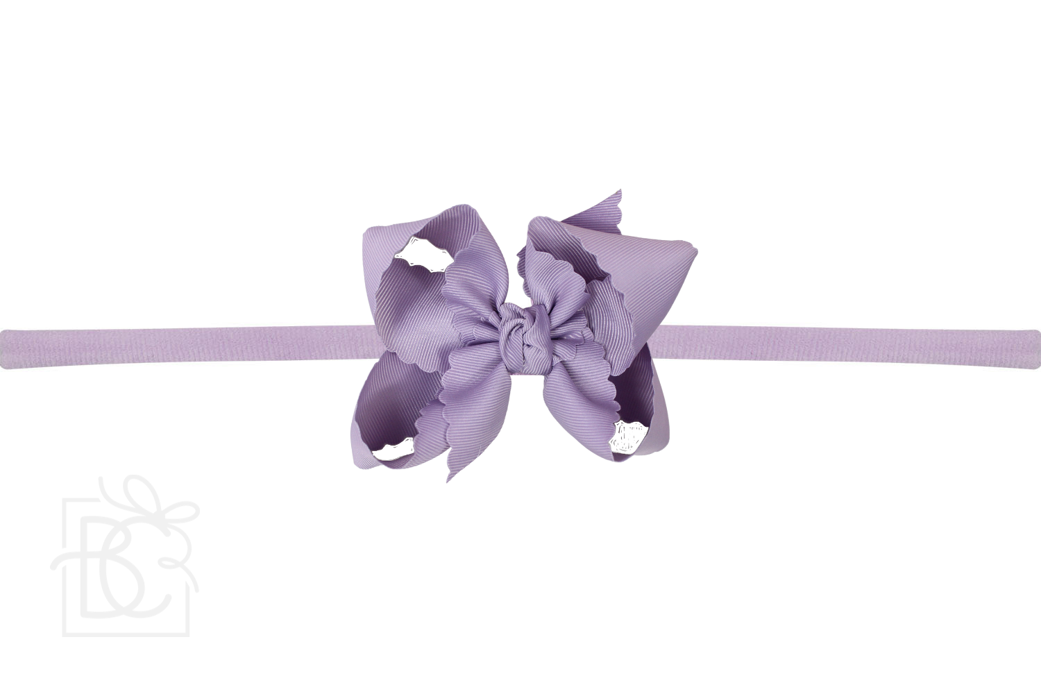 Beyond Creations, LLC - Venta al por mayor Cinta para el pelo - Niños - DIADEMA TIPO PANTIMEDIAS DE NAILON DE 1/4 PULGADAS CON LAZO EN EL BORDE FESTONEADO58