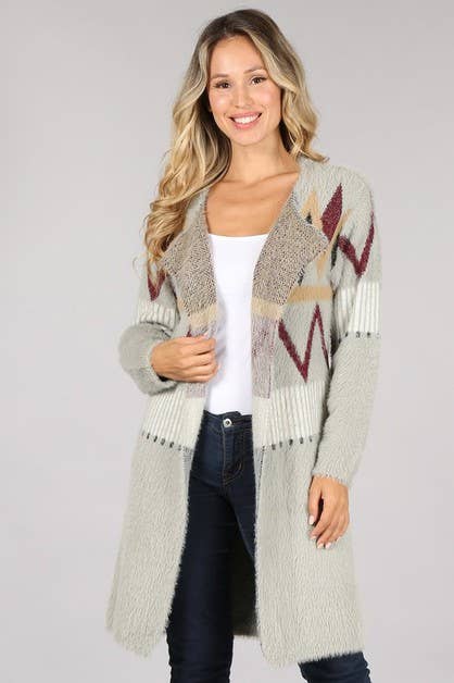 Oceanus Apparel – Engroshandel Cardigan - Dame – OUG80573 Tribal Cardigan Sweater5