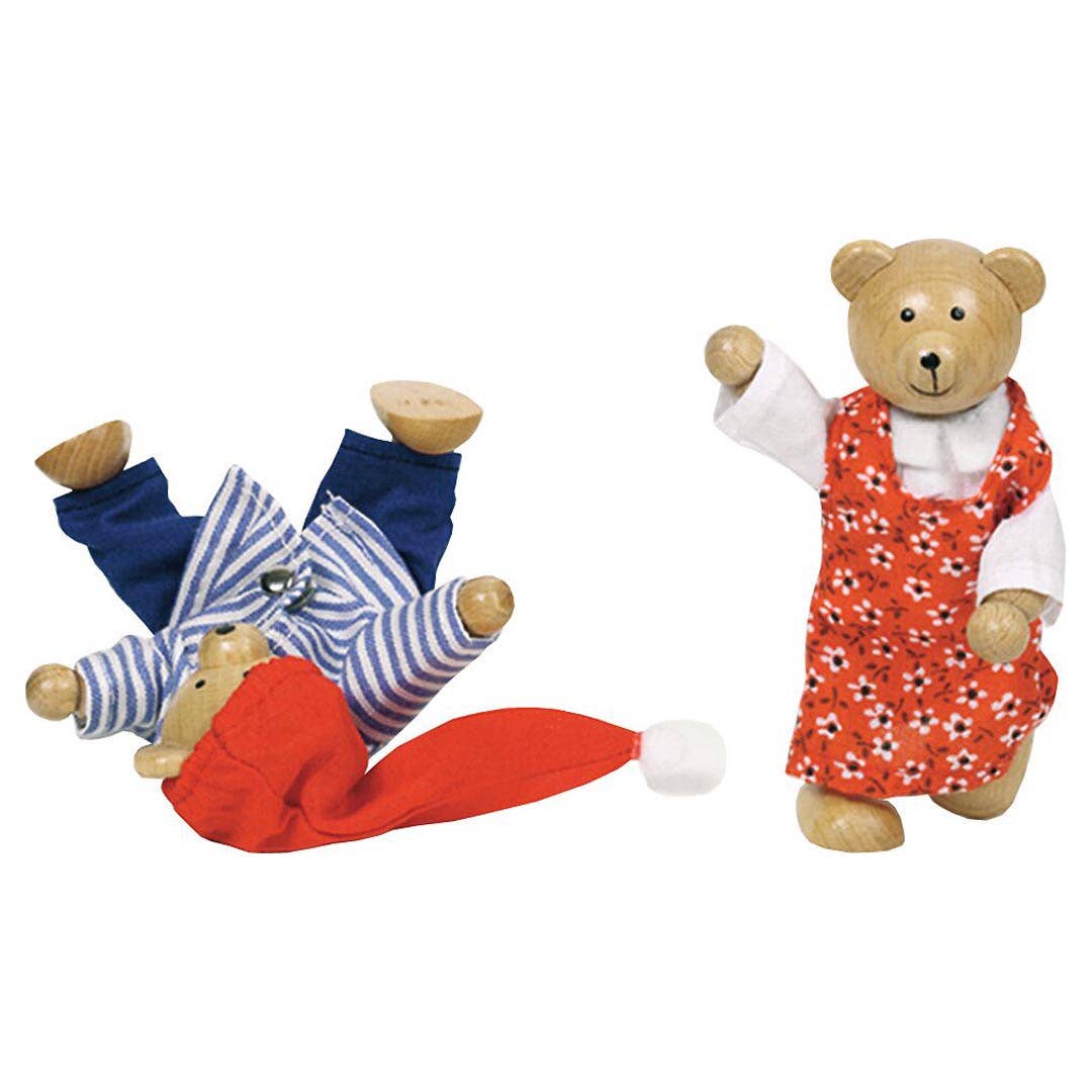 Goki America - Wholesale Puppet - Kids & Baby - Flexible Bear puppets - Benna & Bennoh with Wardrobe2