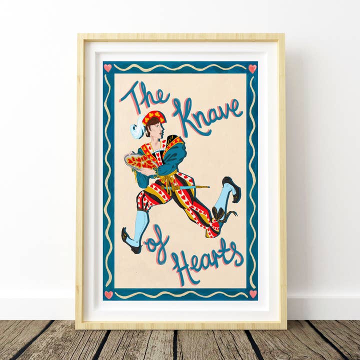 The Knave of Hearts – Vintage Storybook Nursery Print for wholesale by Violets Print House
