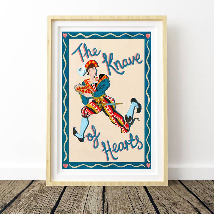 The Knave of Hearts – Vintage Storybook Nursery Print for wholesale by Violets Print House