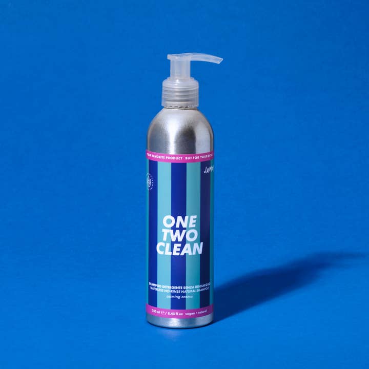 JAMPY - Vendita all'ingrosso Shampoo - Cani - One Two Clean - Gel Detergente per Cani Senza Risciacquo 98% Naturale