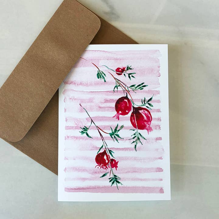 Tarjeta de granada, A7 para venta al por mayor de Red Chile Design Co