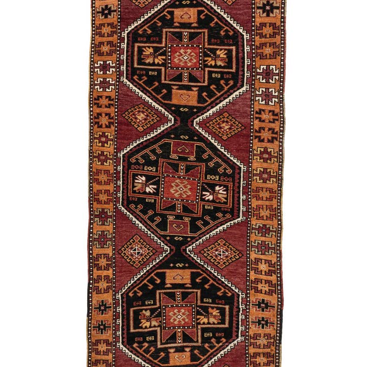 3'7" x 10'3" Vintage Turkish Handwoven Area Rug for wholesale by Rugtolia