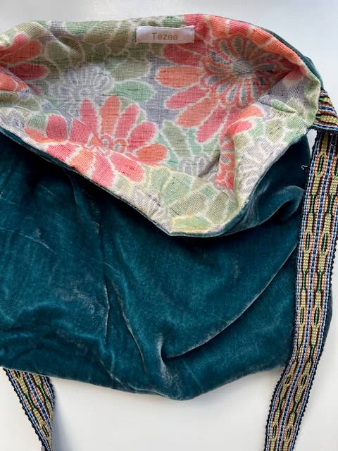 Tezeè - Vente Sac porté épaule – femme - Sac à bandoulière Tezeè avec sangle en galon ouzbek tissé main5