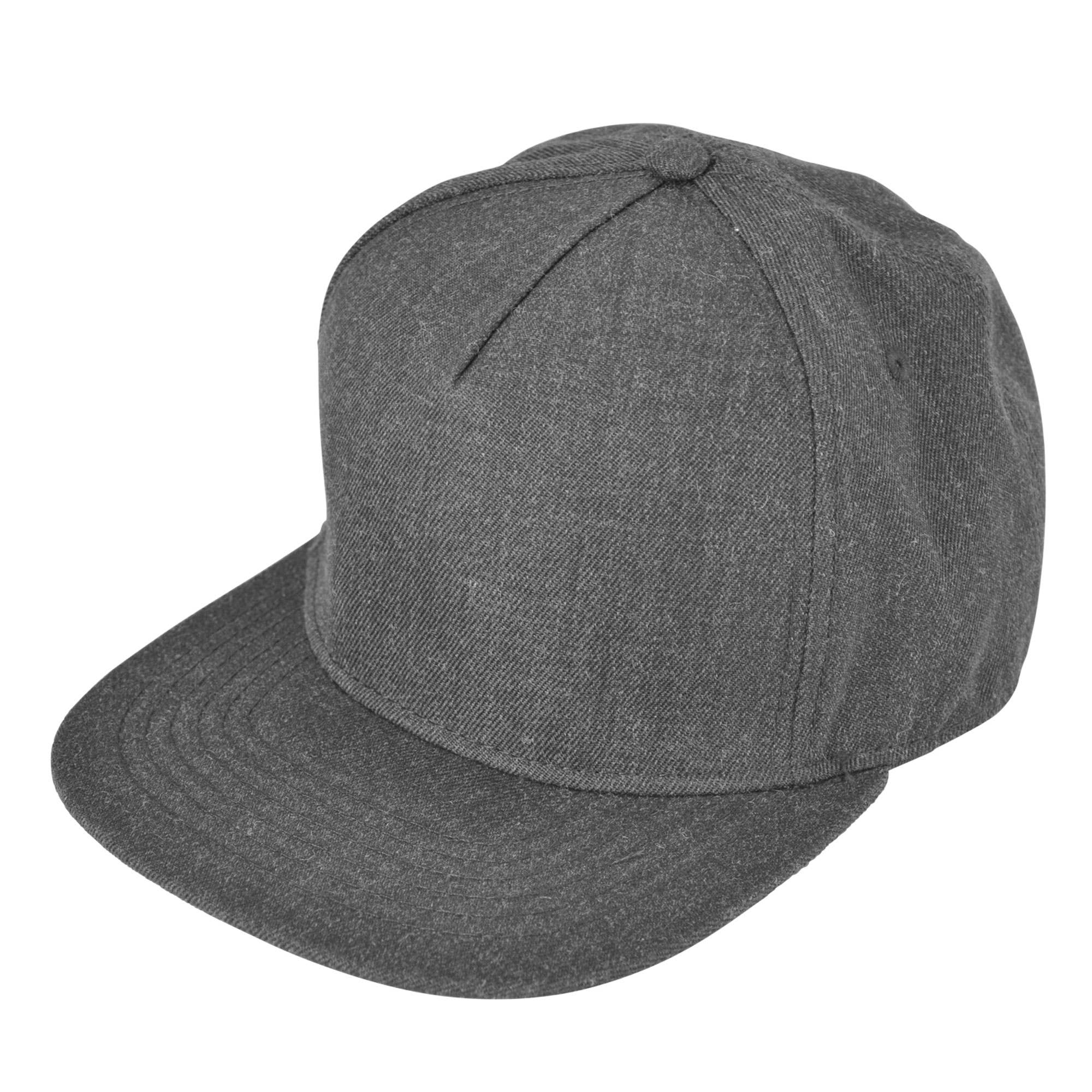 Dalix - Vente Casquette à visière plate – unisexe - DALIX Casquette à 5 panneaux en laine mélangée15