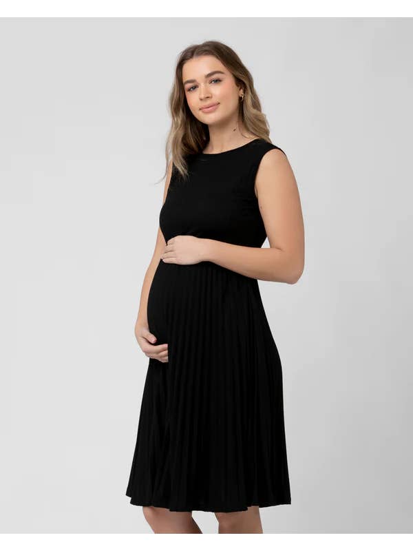 Knife Pleat Dress Black for wholesale on Faire1