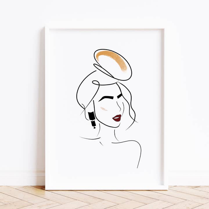 Impression encadrée, art au trait | Art minimaliste | Impression d'art mural (Co) pour la vente par Oak and Alder